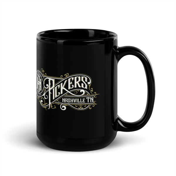 Hillbilly Pickers Black Glossy Mug