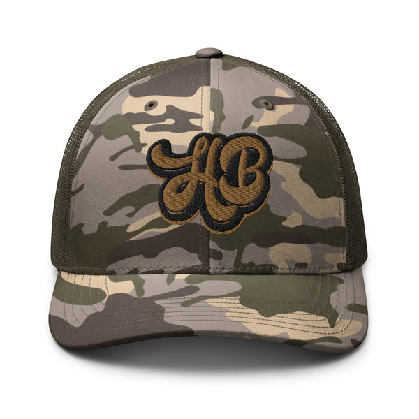 HB Olive Camouflage trucker hat