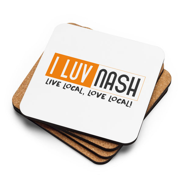 I LUV NASH LOCAL Cork-back Coaster