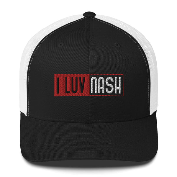 I LUV NASH PUFF BW Trucker Cap