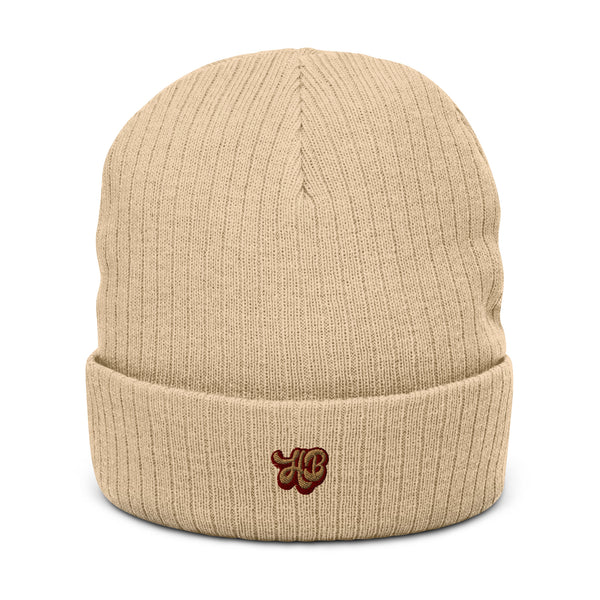 Hillbilly Swag HB Beige Ribbed knit beanie